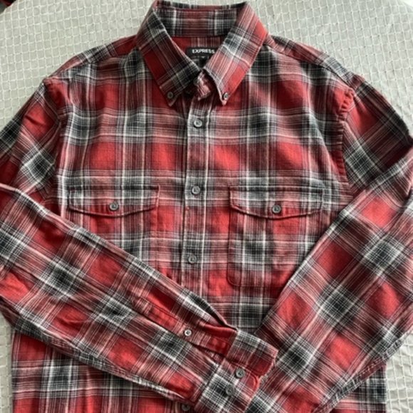 Express flannel NEW  long sleeve shirt size M - Picture 1 of 3